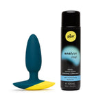 Analyse Me Water Based Anal Lubricant 3.4 Fl Oz & Romp Bass Vibrating Anal Plug - Sex Toys For Men Bundle