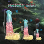 5.7In Silicone Made Huge Soft Colorful Horse Dildo Anal Toy Animal Style Ribbed Flexible Hands-Free (Normal) (S)