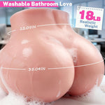 Realistic Sex Doll Torso with Dual Textured Channels, 7-Inch & 6.6-Inch Depths