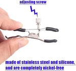 1 Pack Adjustable Nipple Clamps with Chain – Non-Piercing Stainless Steel Clips
