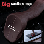 9" Realistic Black Dildo with Soft Skin-Like Texture & Strong Suction Cup for Play