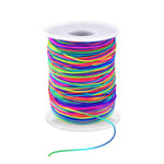 1mm Stretchy Rainbow Elastic String for Jewelry Making and Crafts