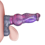 7 Inch Monster Penis Sleeve Dog Cock Sleeve With Penis Ring, Silicone Knot Fantasy Sex Toy, Knotted Girth Enhancer For Men, Reusable Adult Sex Toys Ejaculation Delay For Couples(Purple)