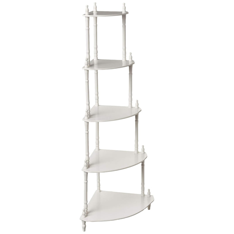 Frenchi Home Furnishing 5-Tier Corner Stand, White