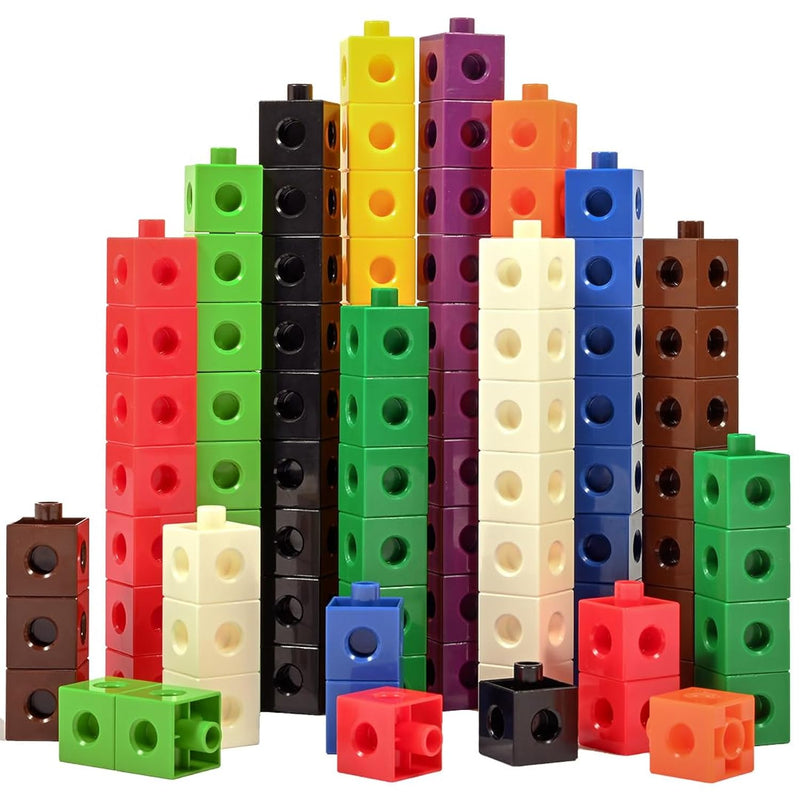 Linking Cubes Set Of 100 Connecting And Counting Snap Blocks For Constructi