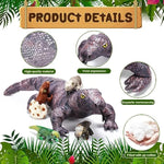 5 Pieces Komodo Dragon Plush Toy Set 26 Inch Monitor Lizard Stuffed Animal With 4 Plush Baby Lizards, Stuffed Komodo Dragon Plush Giant Lizard For Boy Girl Birthday Gift Pet Party Favor