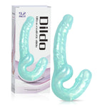 9.2" Realistic Double Ended Dildo - Flexible Silicone Strapless Strap On For Lesbian Couples, Dual Dong For Vaginal & Anal Play, Adult Sex Toys For Women(Aqua)