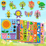 45 Pcs Spring Make-a-Face Holographic Stickers for Kids