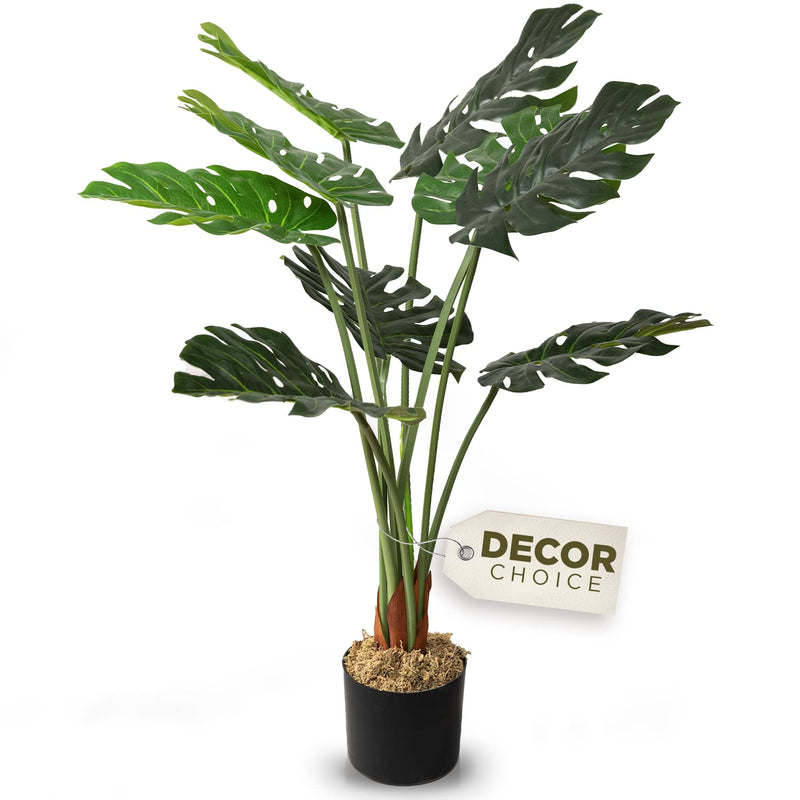 Artificial Monstera Plant, Artificial Plants For Home Decor Indoor, Faux Plant