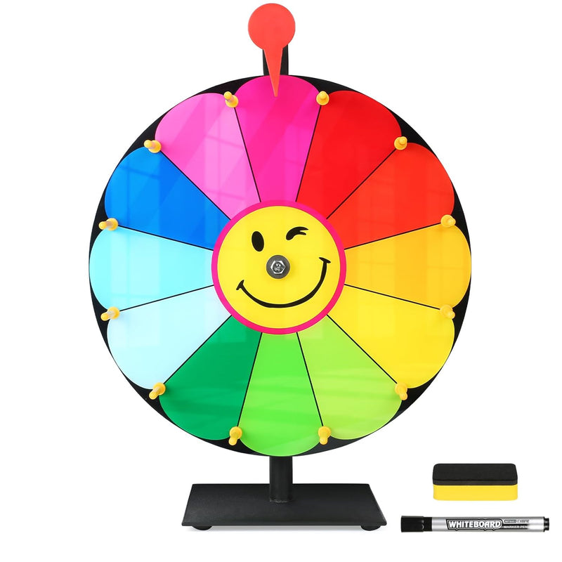 12 Inch Color Prize Wheel, 12 Slot Spinning Wheel Fortune Game, Holiday Act
