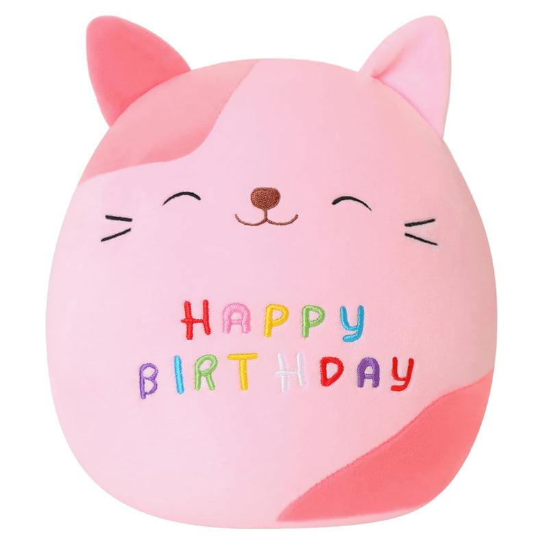 Birthday Cat Stuffed Animal Toy Cute Cat Plush Soft Kitty Plush Pillows Lif