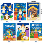 24Pcs Nativity Coloring Books Christmas Christian Color-in Pages for Kids