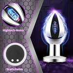 Wireless Remote Control Anal Plug Vibrating Stainless Steel Anal Plug With Jewel Base Vibration Anal Butt Plug Sex Toys