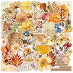 50Pcs Floral Leaf Stickers for Journaling Scrapbook Supplies
