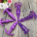 Lh- 6-Piece Purple Silicone Multiple Shapes Anal Toys Anal Plug Training Set - Ergonomic Design, Flared Base, for Ultimate Sensation Pleasure Collection for Beginners to Advanced Users