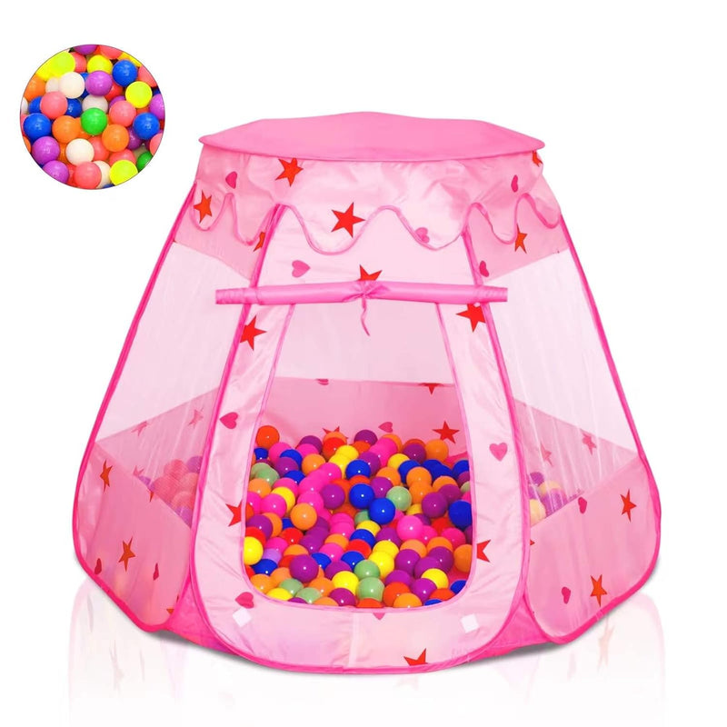 Baby Ball Pit For Toddler With 50 Balls, Kids Pop Up Play Tent For Girls, P