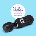 Black Micro Wand Vibrator With 3 Speeds & Flexible Neck - Plastic - Petite