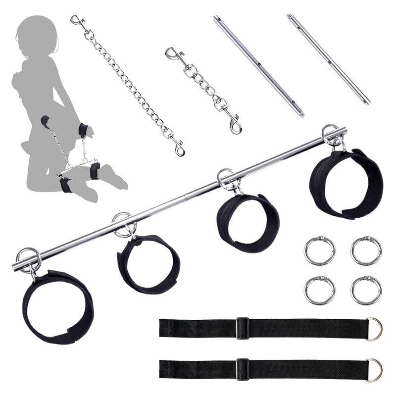 Adult Toys Bondage Restraints Spreader Bar Sex Toys, Bdsm Kit Sex Bondage Couples Sex Toys With Handcuffs & Ankle Cuffs Sex Furniture For Bedroom, Adjustable Bondage Gear & Accessories Bdsm Toys Set