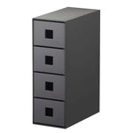 Home Tower 4-Tier Plastic Storage Drawer Organizers For Glasses, Accessories, Or