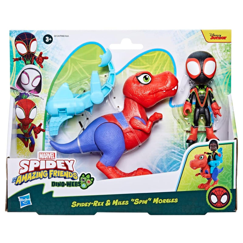 Marvel Dino Webs Spidey Rex & Miles “Spin” Morales 4 Inch Scale Spider Man