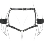 Bdsm Body Harness, Bondage Restraints Kit With Wrists Cuffs Thigh Waist Sex Straps, Sm Cortex Set For Women Couple