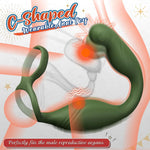 Rotating Anal Vibrator Prostate Massager Sex Toys, Vibrating Butt Plug C-Shaped Adult Anal Toys For Men With Dual Silicone Cock Rings, Remote Control Anal Butt Plug Couple Vibrators For Male Sex Toys