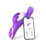 Dual Stimulation Rabbit Vibrator For Women Couples, 7 Modes Hollow Flapping & Bunny Ear Vibrations With Tip Vibration, Waterproof Quiet Silicone Adult Sex Toy With Discreet Packaging