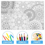 2 Pack Giant Mandala Coloring Posters, 39 x 26 Inch Jumbo Art Activity