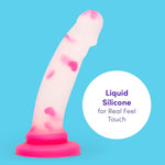 Heart Realistic 8 Inch Dildo And Enjoy Water Based Lube 8.5 Fl Oz - Female Sex Toys Bundle