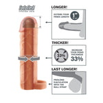Fantasy X-Tensions Perfect With Ballstrap, Flesh, 1 Inch