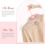 Pink Velvet Hangers 60 Pack, Non Slip Flocked Felt Hangers, Sturdy Velvet Clothes Hangers, Cute Heart Hangers, Heavy Duty Coat Hangers, Ultra Slim Pink Hangers for Closet Space Saving