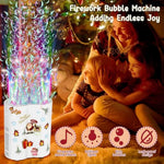 Automatic Firework Bubble Machine With Music, Kids Bubble Machine With Flashing Led Lights For Outdoor Party Wedding, Electric Bubble Maker Bubble Blower For Party Decoration,Christmas