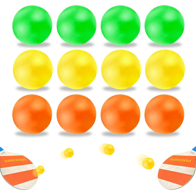 Beach Paddle Ball Replacement Set 12 Colorful High Visibility Waterproof Ba
