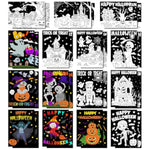 Halloween Coloring Posters DIY Crafts Bulk Pack of 30 Pieces