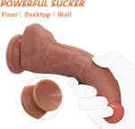 7" Realistic Silicone Dildo with Suction Cup, Soft G-Spot & Anal Stimulator for Men & Women