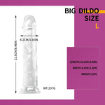 Realistic Dildo,8.5 Inch Crystal Dildo With Strong Suction Cup Base,Hands-Free Play,Body-Safe Material And Adult Sex Toys For Women