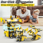Transform Remote Control Car, Rc Cars For Boys Age 3-5 6-8, One-Button Transform Toy Cars, 2.4Ghz, 360° Spin, 1:16 Scale, Flashing Headlight,3-8 Year Old Grandkids Christmas Birthday Gifts