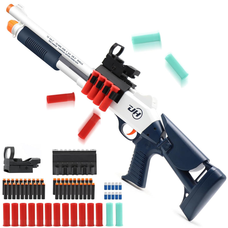 Soft Bullet Toy Gun, Shotgun With Shell Ejecting [With 50 Soft Darts 14 She