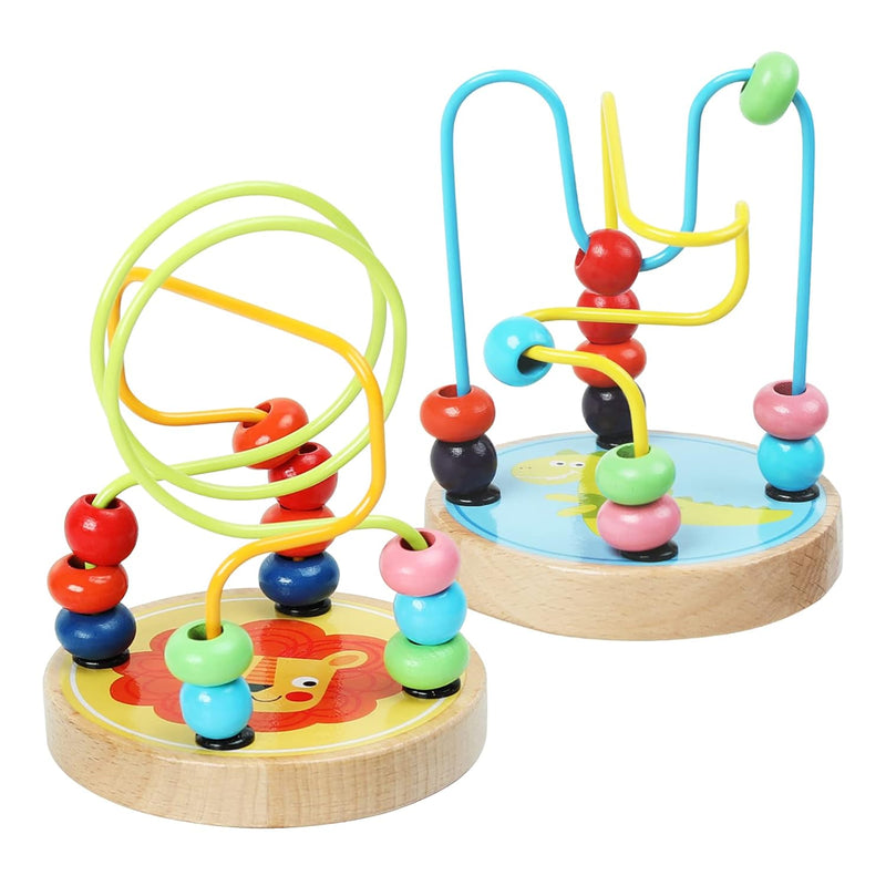 Bead Maze Toy For Toddlers Wooden Colorful Roller Coaster Educational Circl
