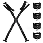 Sex Restraints Kit with Door Straps - BDSM Spreader Bar & Handcuff Set