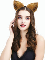 2 Pcs Set Anal Plug Cat Ears Headband Fox Tail Butt Plugs for Couples