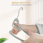 20 Pack of Grey Velvet Non-Slip Suit Hangers with 360°Swivel Hook - Heavy Duty, Space Saving, and Perfect for Adult Clothing.