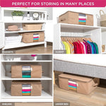 Clothes Storage Bag Organizer with Cedar Insert to Protect from Moth, Moist, Dirt, Dust etc. - Set of 2 Bags for Clothes, Sweaters, Beddings, Blanket, Blouses and More –Underbed Storage