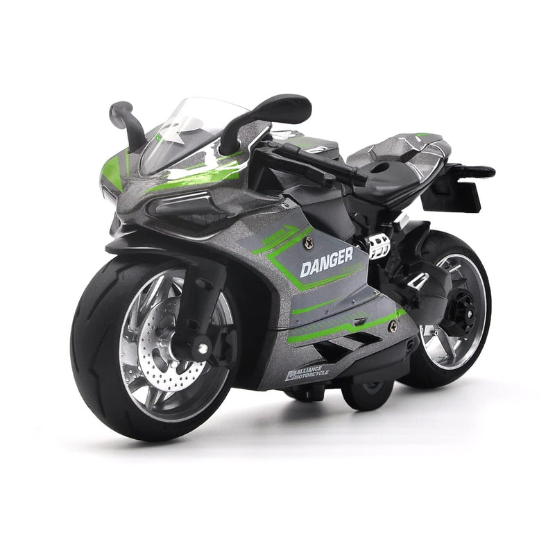 Toy Motorcycle Pull Back Motorcycle Toy With Sounds And Lights,1:12 Scale Moto