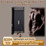 Adjustable Portable Glory Hole Door Kit – BDSM Bondage Restraints for Couples