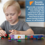 250-Piece Rainbow Interlocking Building Blocks Set for Kids Ages 5+