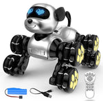 8Wd Stunt Rc Car Robot Dog Toys, 2.4Ghz Remote Control Car Dog Toys With Led Eyes, Smart Interactive Programmable Robot Gift For Kids Age 3 4 5 6 7 8 Year Old
