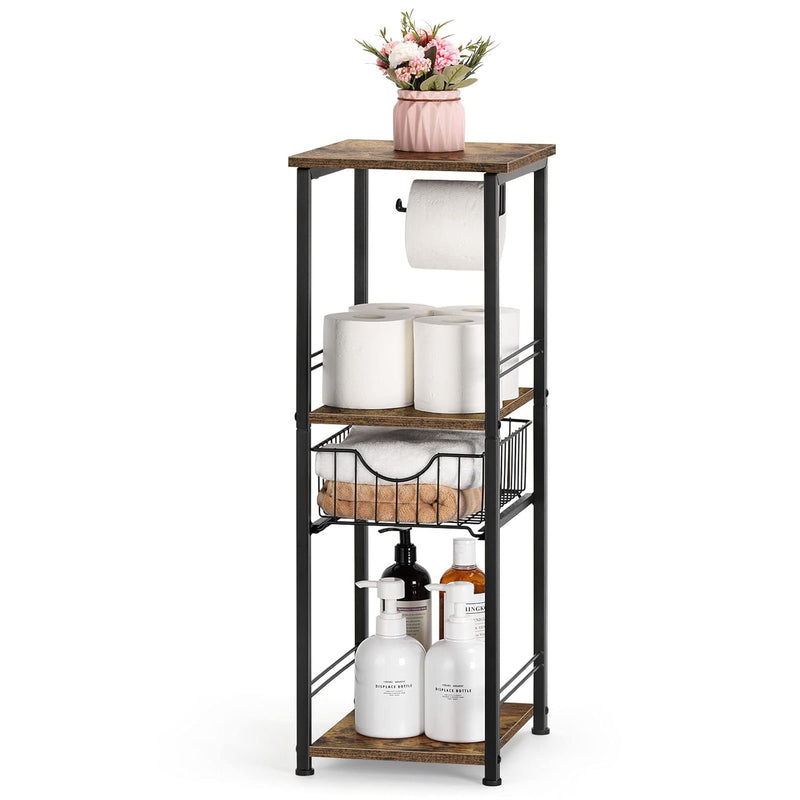 Bathroom Storage Cabinet Freestanding Bathroom Shelf With Drawer Toilet Paper