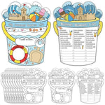 50 Pcs Summer Bucket List Coloring Posters for Kids, 15.5 Inch Classroom Craft