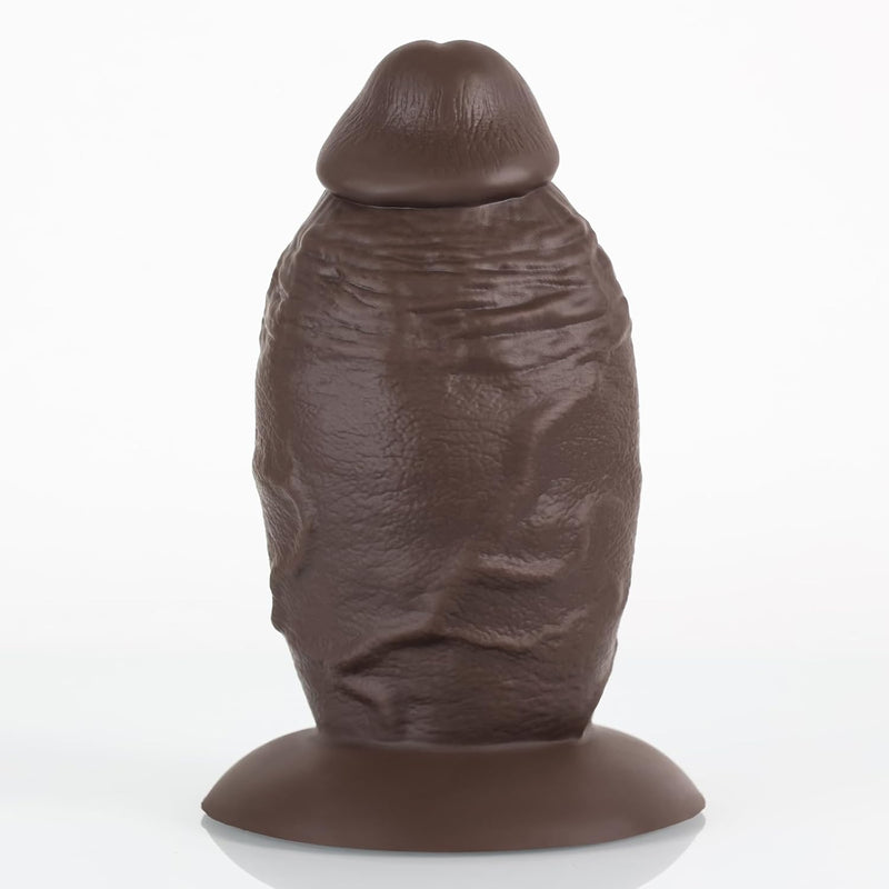 3.8’’ Diameter Girthy Dildo, 7.5 Inch Huge Silicone Fat Dildo Butt Plugs With Strong Suction Cup & No Balls For Deeper Anal Stretcher, Large Anal Dildos Anal Plug Sex Toy For Men Couple Women, Brown